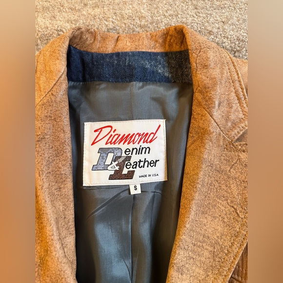 Denim and Tan Fringe Women's Coat - Picture 5 of 10